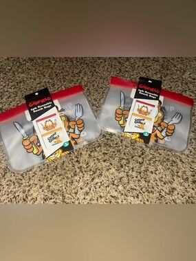 Garfield Red-Trim Reusable Snack Bags - 4 Pack